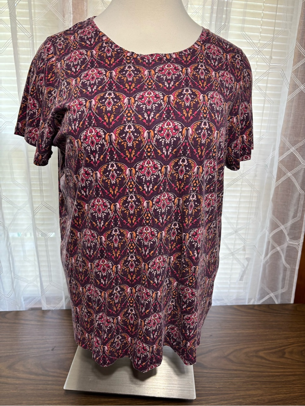 Roman’s 2X 26/28 Women’s Short-Sleeve Autumn Colors Top 29L 25 p2p